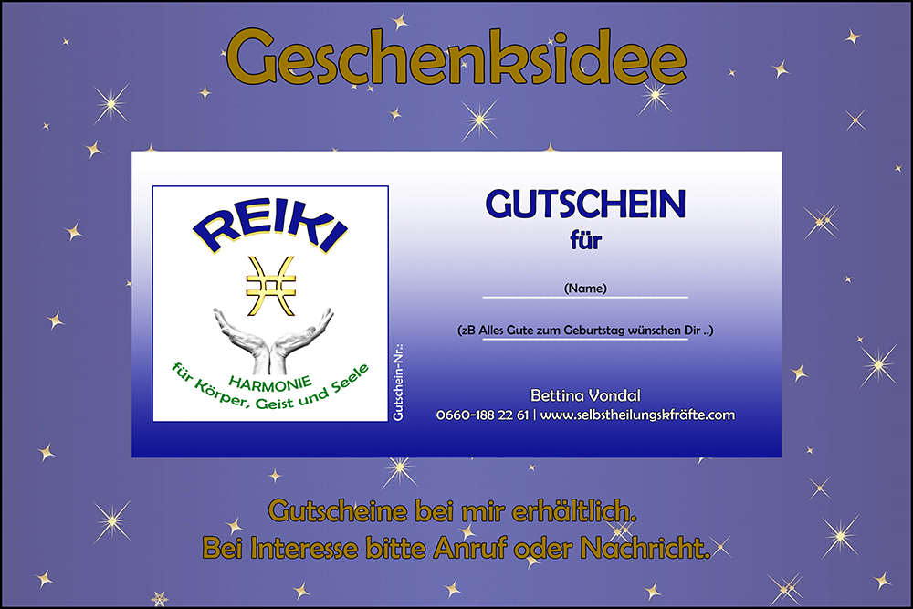 Geschenksidee Gutscheine für diverse Anlässe